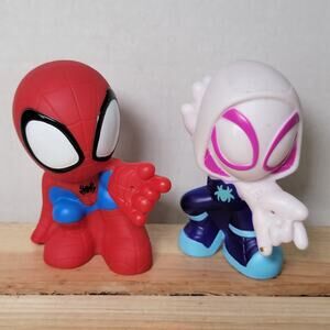 Set of 2 Marvel Spidey and Ghost-Spider Bath Squirter Toys